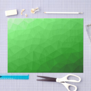 Papier Mousseline Motif lumineux à maillage géométrique dégradé vert