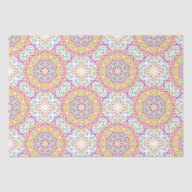 Papier Mousseline Motif Mandala (Recto)