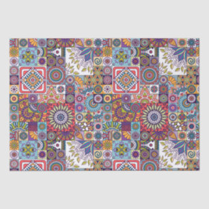 Papier Mousseline Motif Mandala