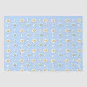 Papier Mousseline Motif marguerrier sur arrière - plan bleu clair