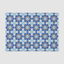 Motif marocain géométrique orientale en bleu