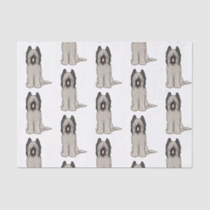 Papier Mousseline Motif mignon de Briards