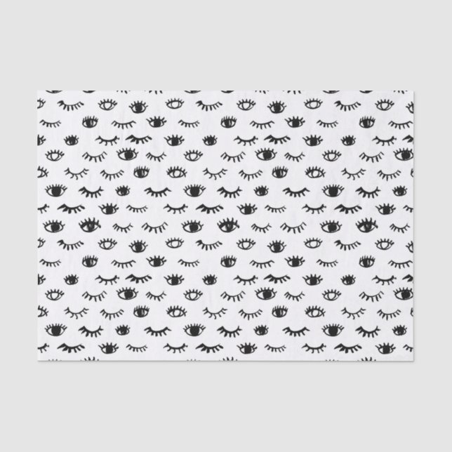 Papier Mousseline Motif mignon de cil de griffonnage (Recto)