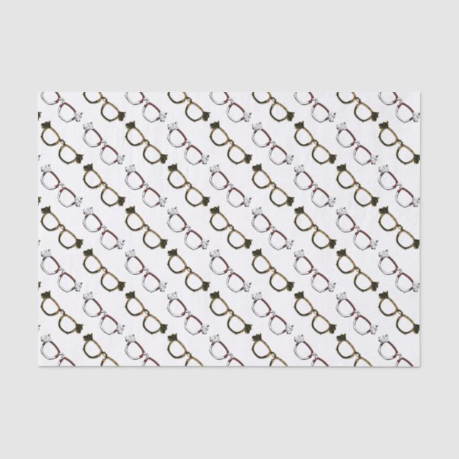 Papier Mousseline Motif mignon de monocle de chien de Scottie (Recto)