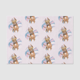 Papier Mousseline Motif mignon d'illustration de chien de Terrier de