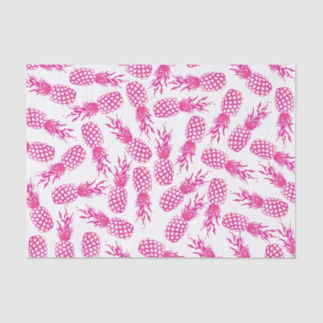 Papier Mousseline Motif mignon fuchsia girly moderne d'ananas (Recto)