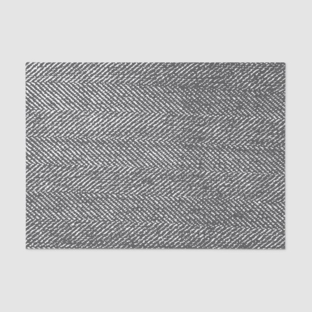 Papier Mousseline Motif moderne de Herringbone gris (Recto)