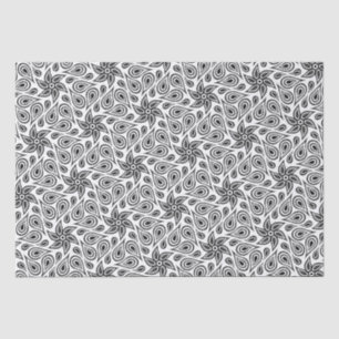 Papier Mousseline Motif moderne Paisley Cool noir et blanc Floral
