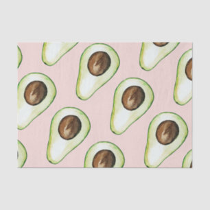 Papier Mousseline Motif moderne Pastel Pink Et Green Avocado