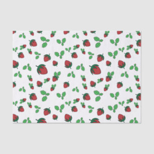 Papier Mousseline Motif mûre fraise 
