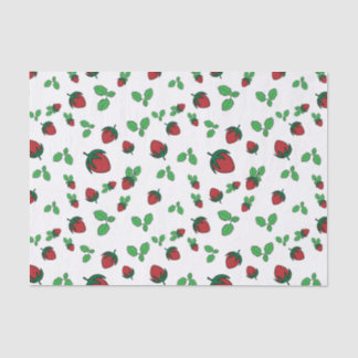 Papier Mousseline Motif mûre fraise