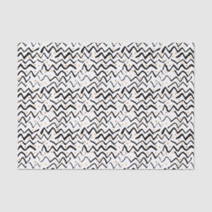 Papier Mousseline Motif noir de courses et de points de brosse