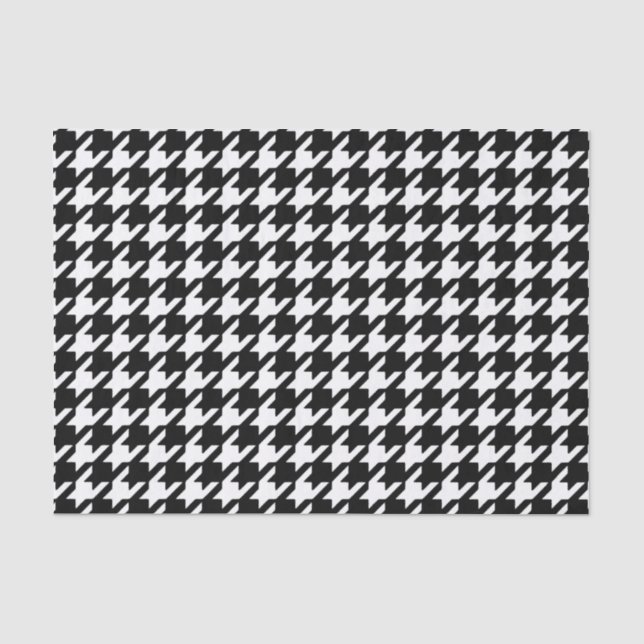 Papier Mousseline Motif noir et blanc classique (Recto)
