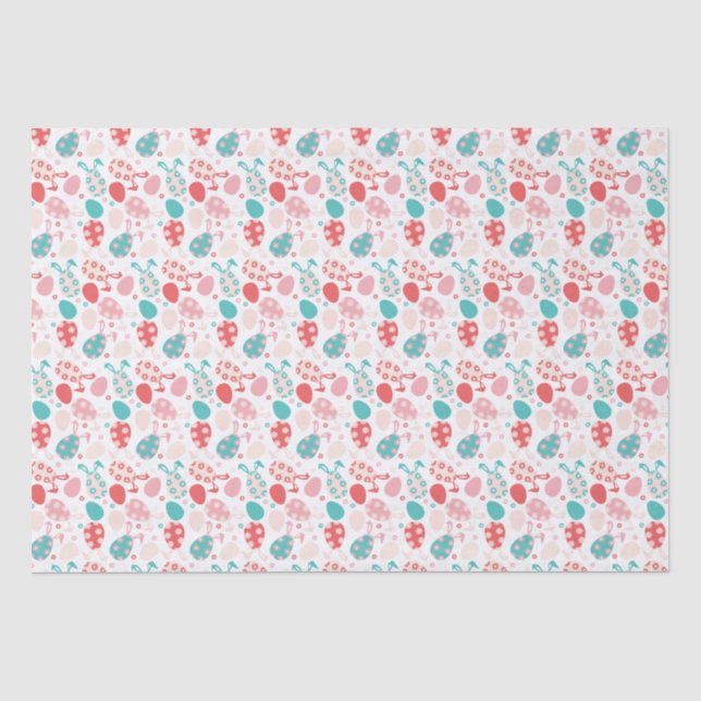 Papier Mousseline Motif OEuf de Pâques Bunny Oreilles (Recto)