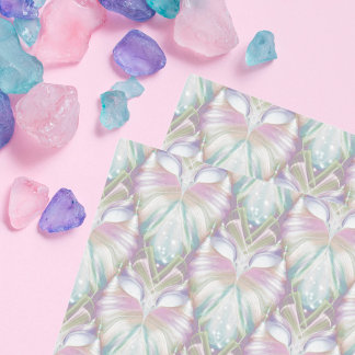 Papier Mousseline Motif Oracle Owl Pastel Purple