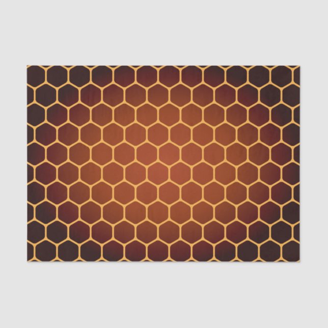 Papier Mousseline Motif orange de nid d'abeilles (Recto)