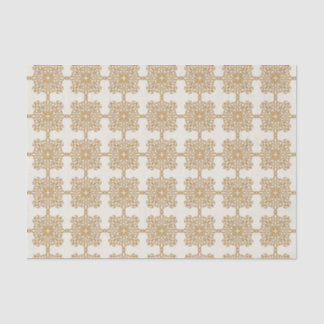 Papier Mousseline Motif ornemental baroque doré chic élégant