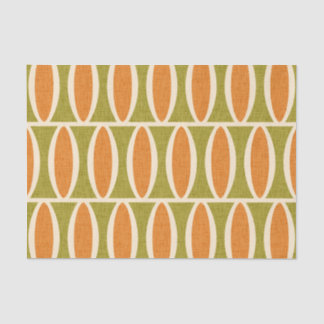 Papier Mousseline Motif ovale géométrique moderne du milieu du siècl