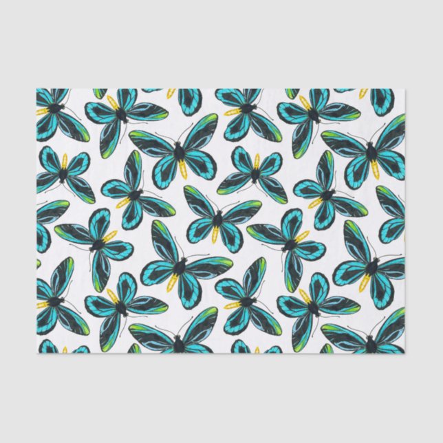 Papier Mousseline Motif papillon de la reine Alexandra (Recto)