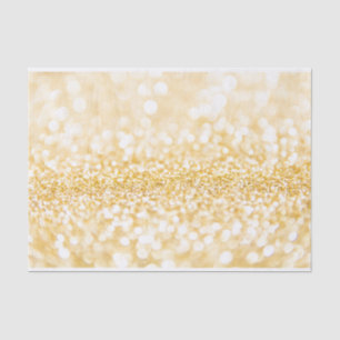 Papier Mousseline Motif Parties scintillant Or Et Blanc