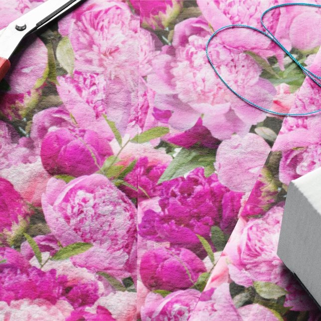 Papier Mousseline Motif Pink Peonies (Créateur téléchargé)