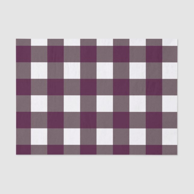 Papier Mousseline Motif Plaid Blackberry Buffalo Imprimer (Recto)