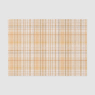 Papier Mousseline Motif Plaid Orange Spice Tartan Imprimer