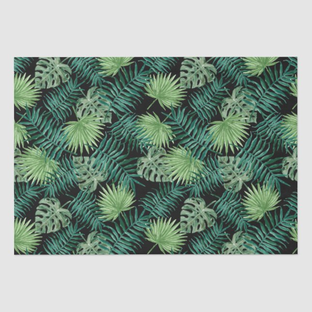 Papier Mousseline Motif Plante des Feuilles de Green Tree (Recto)