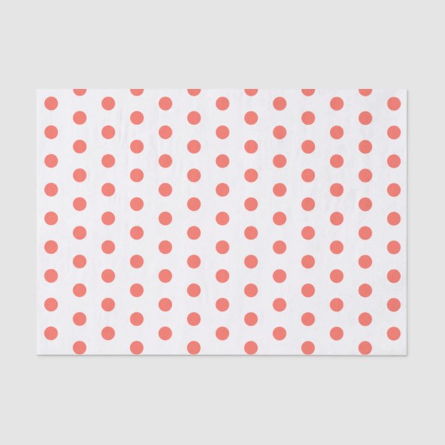 Papier Mousseline Motif Pois de corail (Recto)