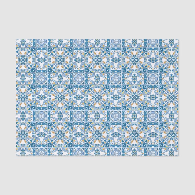Papier Mousseline Motif portugais de tuile (Recto)