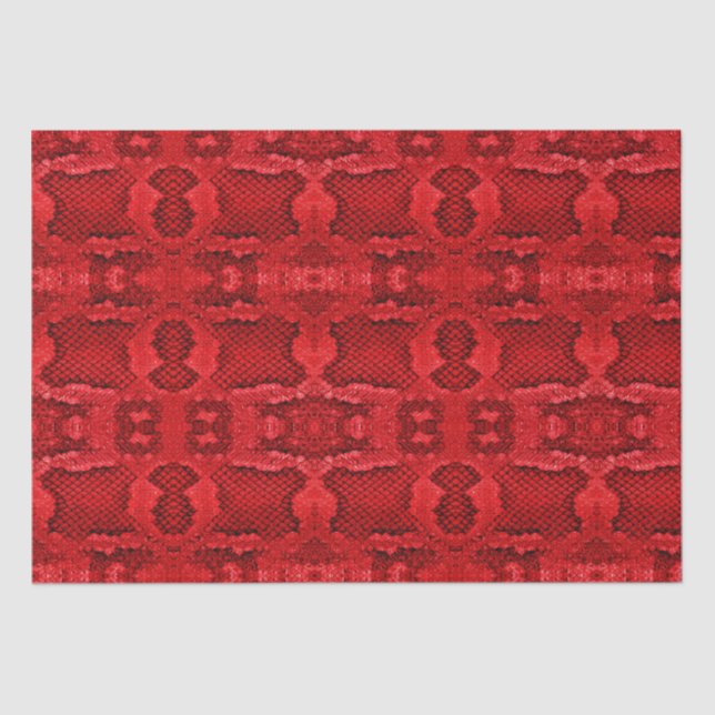 Papier Mousseline Motif poster de animal rouge  peau de serpent exot (Recto)