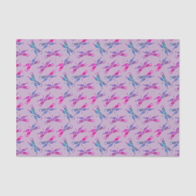 Papier Mousseline Motif pourpre de ton du bleu deux de jolie (Recto)