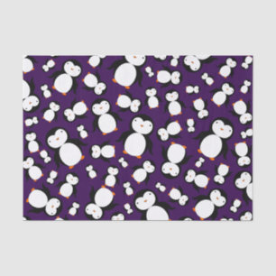 Papier Mousseline Motif pourpre mignon de pingouin