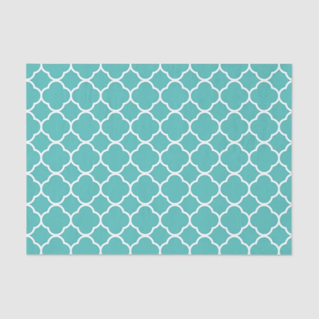 Papier Mousseline Motif Quatrefoil (Recto)