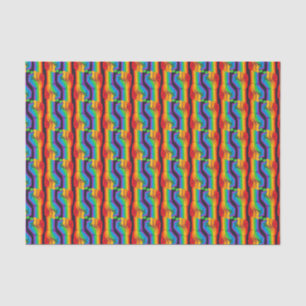 Papier Mousseline Motif Rainbow Fist