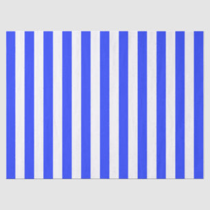 Papier Mousseline Motif rayé bleu royal élégant brillant