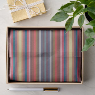 Papier Mousseline Motif rayures colorées automne et hiver