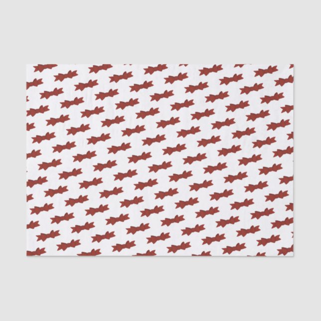 Papier Mousseline Motif Red Bow (Recto)