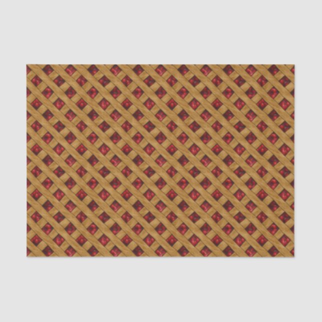 Papier Mousseline Motif Red Cherry Pie pour boulangers (Recto)