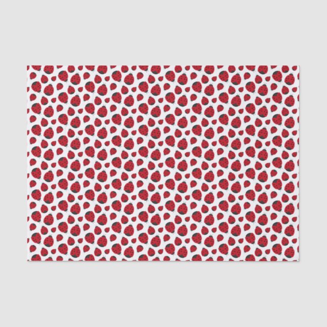 Papier Mousseline Motif Red Ladybug (Recto)