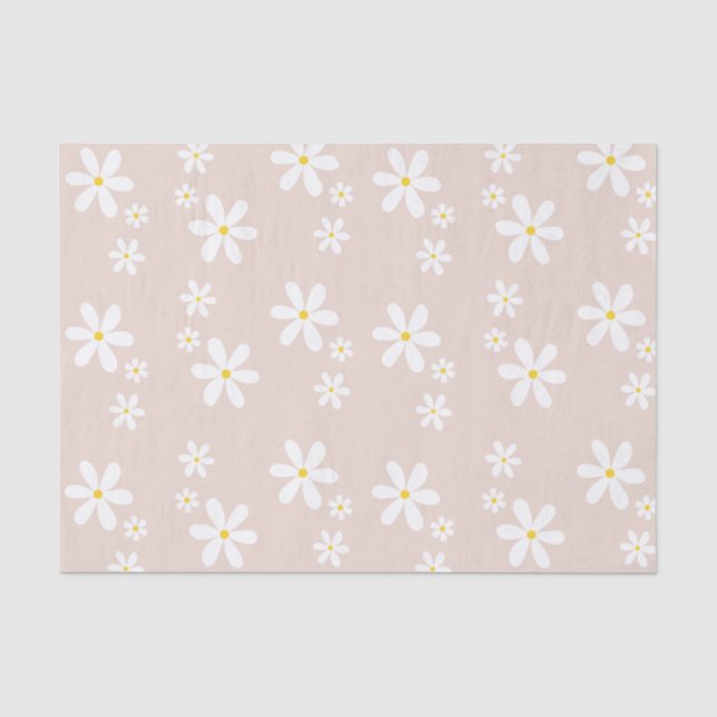 Papier Mousseline Motif répétitif chic rose et blanc pâle (Recto)