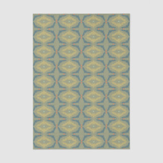 Papier Mousseline Motif Rétro Vintage Verdâtre