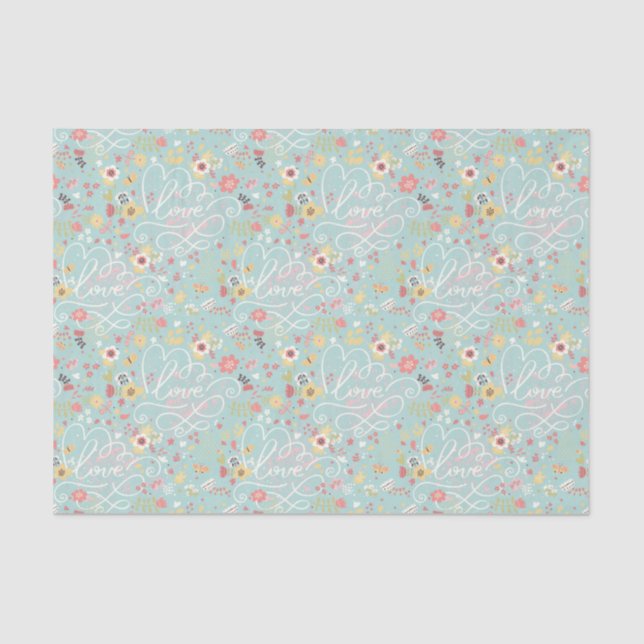 Papier Mousseline Motif romantique lumineux moderne (Recto)
