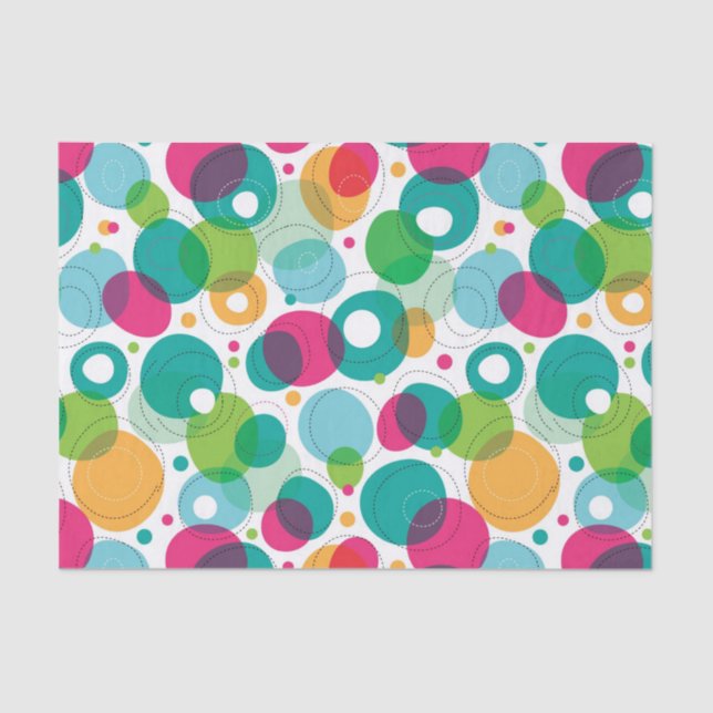 Papier Mousseline Motif rond d'enfants de bulles (Recto)