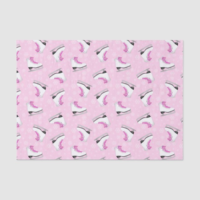 Papier Mousseline Motif rose de patinage artistique (Recto)