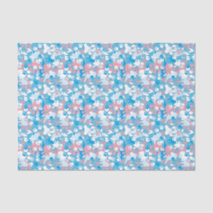Papier Mousseline Motif rose et bleu de chien de camouflage