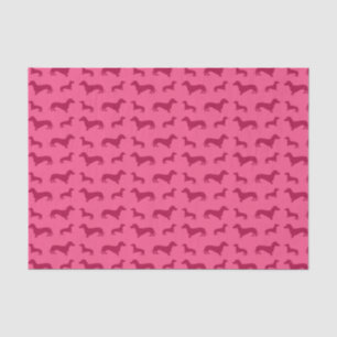 Papier Mousseline Motif rose mignon de teckel