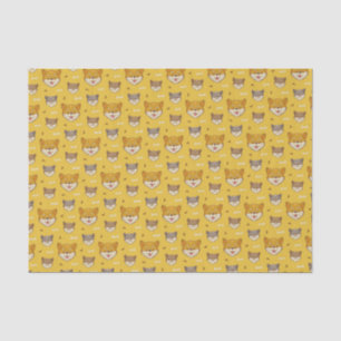 Papier Mousseline Motif Shiba Inu