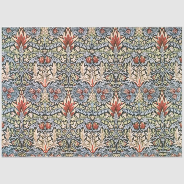 Papier Mousseline Motif Snakeshead (par William Morris) (Recto)