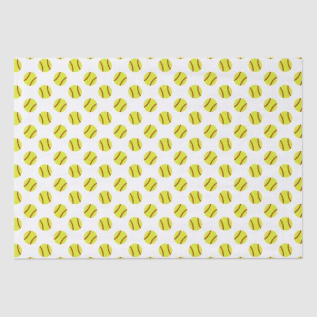 Papier Mousseline Motif Softball (Recto)